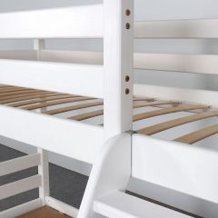 АДЕЛЬ Кровать двухъярусная с наклонной лестницей (белый) в Ишиме - ishim.mebel24.online | фото 6