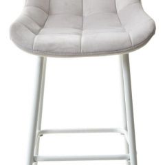 Барный стул ХОФМАН, цвет H-09 Светло-серый, велюр / белый каркас М-City в Ишиме - ishim.mebel24.online | фото 6
