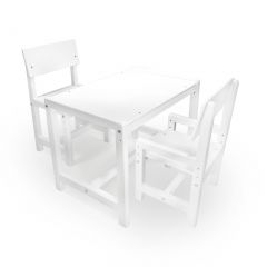 Детский растущий комплект стол и два стула  Я САМ "Лофт" (Белый, Белый) в Ишиме - ishim.mebel24.online | фото 2