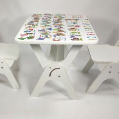 Детский растущий стол-парта и два стула Я САМ "Умка-Дуо" (Алфавит) в Ишиме - ishim.mebel24.online | фото 1