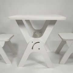Детский растущий стол-парта и два стула Я САМ "Умка-Дуо" (Белый) в Ишиме - ishim.mebel24.online | фото 1