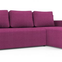 Диван угловой Алиса 3 Shaggy FUCHSIA - TEOS BLACK в Ишиме - ishim.mebel24.online | фото