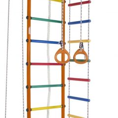 ДСК Атлант оранжевый радуга: турник, кольца, канат, трапеция, веревочная лестница в Ишиме - ishim.mebel24.online | фото