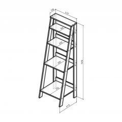 Этажерка лофт (белый) в Ишиме - ishim.mebel24.online | фото 3
