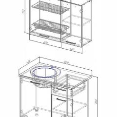 Кухонный гарнитур Жемчуг 1000 (Стол. 26мм) в Ишиме - ishim.mebel24.online | фото 2