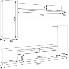 Гостиная Альфа (Белый/Белый глянец) в Ишиме - ishim.mebel24.online | фото 4
