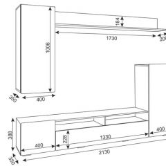 Гостиная Альфа (Дуб крафт золотой/Графит софт) в Ишиме - ishim.mebel24.online | фото 2