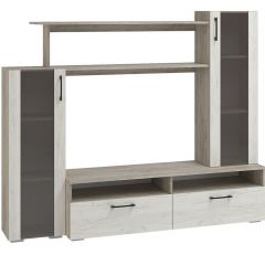 Гостиная Эмма МИНИ (Дуб Крафт серый/белый) в Ишиме - ishim.mebel24.online | фото