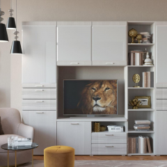 Гостиная ЛОТОС (модульная) Бодега белая в Ишиме - ishim.mebel24.online | фото 10