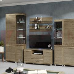 Гостиная Мелисса Композиция 5 (Гикори Джексон светлый) в Ишиме - ishim.mebel24.online | фото
