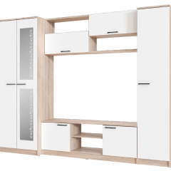 Гостиная МГС 3 Исполнение 1 (Дуб сонома/Белый) в Ишиме - ishim.mebel24.online | фото 2