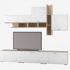 Гостиная Скайлайн набор ДБ- 3 (дуб сонома светлый/белый) в Ишиме - ishim.mebel24.online | фото
