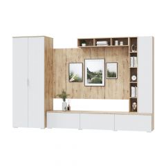Гостинная СКАНДИ (модульная) Дуб бунратти/Белый в Ишиме - ishim.mebel24.online | фото