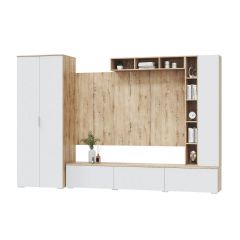 Гостинная СКАНДИ (модульная) Дуб бунратти/Белый в Ишиме - ishim.mebel24.online | фото 2