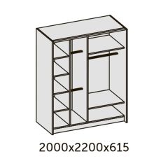 ИННЭС-5 Шкаф-купе 2-х дв. 2000 (2дв. Ф1 - венге) в Ишиме - ishim.mebel24.online | фото 3
