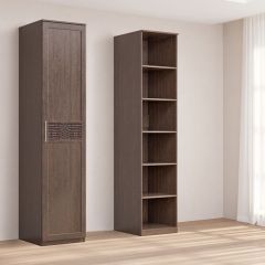 Кэт-4 Пенал 1дв глух (МДФ Венге/Экокожа Caiman коричневый) в Ишиме - ishim.mebel24.online | фото 1