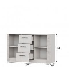ГАММА 20 Комод 3 ящика 2-х створчатый Серия №4 в Ишиме - ishim.mebel24.online | фото 2