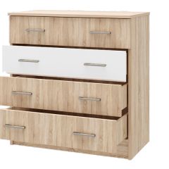 БЕАТРИС Комод К800 (Дуб Сонома светлый/Белый глянец) в Ишиме - ishim.mebel24.online | фото 2