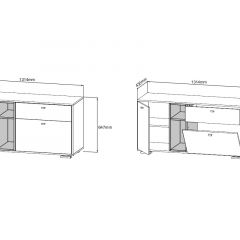 ЛАНС Комод К101 (дуб бунратти/белый) в Ишиме - ishim.mebel24.online | фото 2