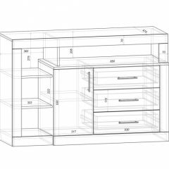 Комод Марокко (Ясень Шимо светлый) в Ишиме - ishim.mebel24.online | фото 2