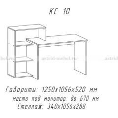 Компьютерный стол №10 (Анкор белый) в Ишиме - ishim.mebel24.online | фото