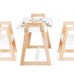 Комплект детской мебели стол и  два стула Я САМ "Лофт-Дуо" (Белый) в Ишиме - ishim.mebel24.online | фото 1