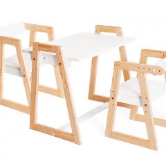 Комплект детской мебели стол и  два стула Я САМ "Лофт-Дуо" (Белый) в Ишиме - ishim.mebel24.online | фото 2