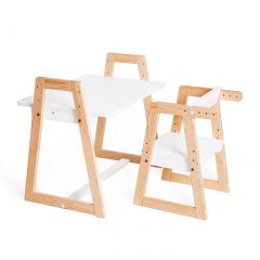 Комплект детской мебели стол и  два стула Я САМ "Лофт-Дуо" (Белый) в Ишиме - ishim.mebel24.online | фото 7