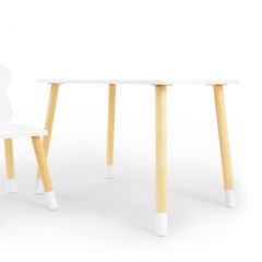 Комплект детской мебели стол и стул Корона (Белый/Белый/Береза) в Ишиме - ishim.mebel24.online | фото 2