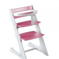 Комплект растущий стул и жесткий ограничитель Конёк Горбунёк Комфорт  (Бело-розовый) в Ишиме - ishim.mebel24.online | фото