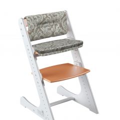 Комплект растущий стул и подушки Конёк Горбунёк Комфорт  (Бело-оранжевый, Арабика) в Ишиме - ishim.mebel24.online | фото