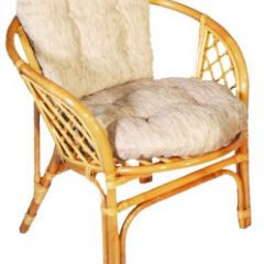 Кресло Багама, подушки светлые обычные шенил (Мёд) в Ишиме - ishim.mebel24.online | фото