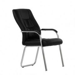 Кресло Barneo K-15 для посетителей и переговорных (черный) в Ишиме - ishim.mebel24.online | фото