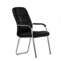 Кресло Barneo K-16 для посетителей и переговорных (черный) в Ишиме - ishim.mebel24.online | фото 1