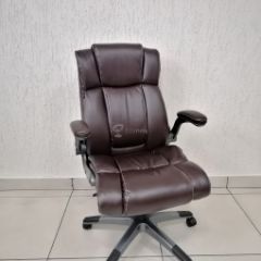 Кресло Barneo K-44 для руководителя (коричневая экокожа) в Ишиме - ishim.mebel24.online | фото