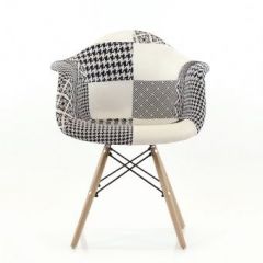 Кресло Barneo N-14 Patchwork черно-белый в Ишиме - ishim.mebel24.online | фото 2
