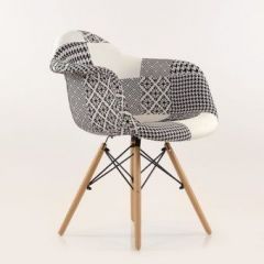 Кресло Barneo N-14 Patchwork черно-белый в Ишиме - ishim.mebel24.online | фото 5