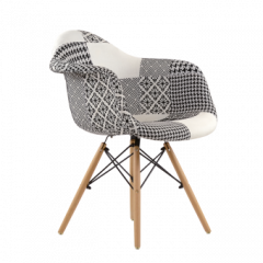 Кресло Barneo N-14 Patchwork черно-белый в Ишиме - ishim.mebel24.online | фото