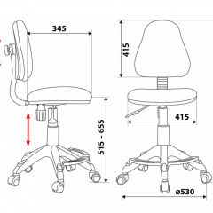 Кресло детское Бюрократ KD-4-F/PENCIL-GN зеленый карандаши в Ишиме - ishim.mebel24.online | фото 3