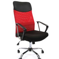 Кресло для руководителя CHAIRMAN 610 N (15-21 черный/сетка красный) в Ишиме - ishim.mebel24.online | фото