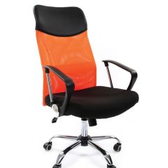 Кресло для руководителя CHAIRMAN 610 N (15-21 черный/сетка оранжевый) в Ишиме - ishim.mebel24.online | фото