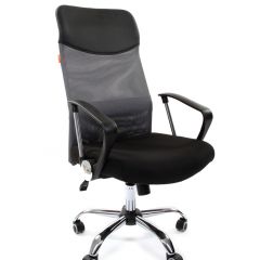 Кресло для руководителя CHAIRMAN 610 N(15-21 черный/сетка серый) в Ишиме - ishim.mebel24.online | фото