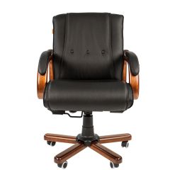 Кресло для руководителя CHAIRMAN  653 М (Кожа) Черное в Ишиме - ishim.mebel24.online | фото 2