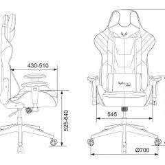 Кресло игровое Бюрократ VIKING 4 AERO BLUE черный/синий в Ишиме - ishim.mebel24.online | фото 4