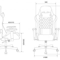 Кресло игровое Бюрократ VIKING 7 KNIGHT BR FABRIC коричневый/бежевый в Ишиме - ishim.mebel24.online | фото 4