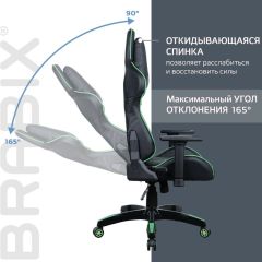 Кресло компьютерное BRABIX "GT Carbon GM-120" (черное/зеленое) 531929 в Ишиме - ishim.mebel24.online | фото 2