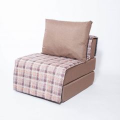 Кресло-кровать бескаркасное Харви (коричневый-квадро беж) в Ишиме - ishim.mebel24.online | фото