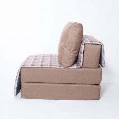 Кресло-кровать бескаркасное Харви (коричневый-квадро беж) в Ишиме - ishim.mebel24.online | фото 2