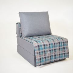 Кресло-кровать бескаркасное Харви (серый-квадро азур) в Ишиме - ishim.mebel24.online | фото