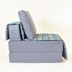 Кресло-кровать бескаркасное Харви (серый-квадро азур) в Ишиме - ishim.mebel24.online | фото 2